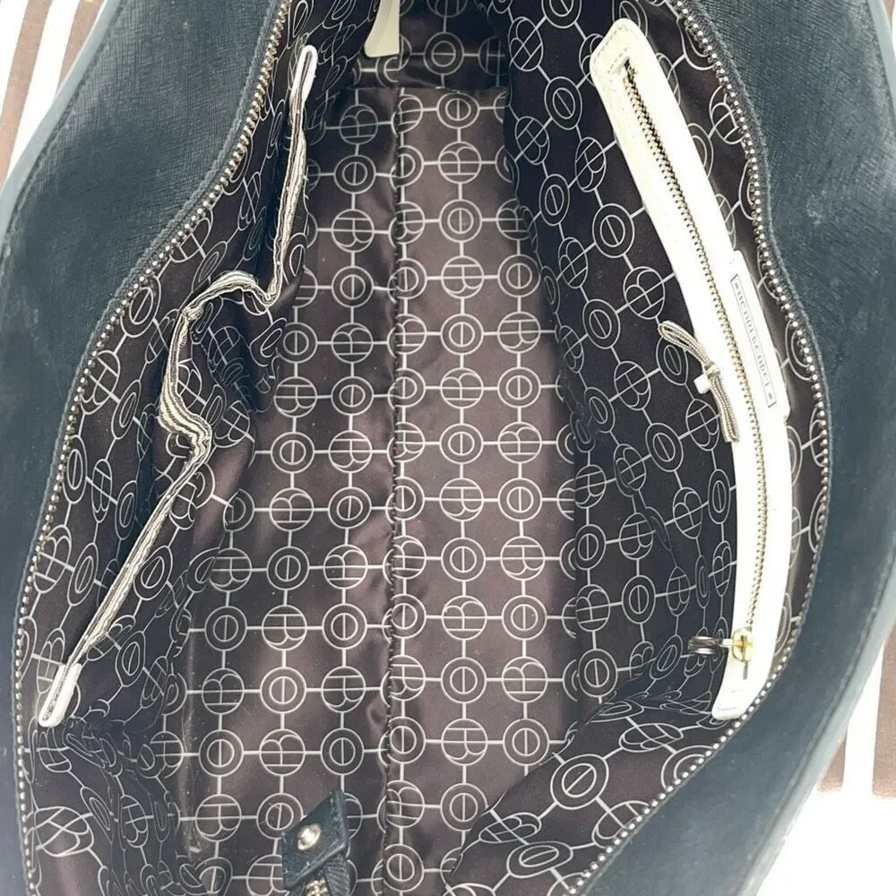 Henri‎ Bendel Aunthentic Black Large Tote Handbag Gold Hardware W/Dust Bag